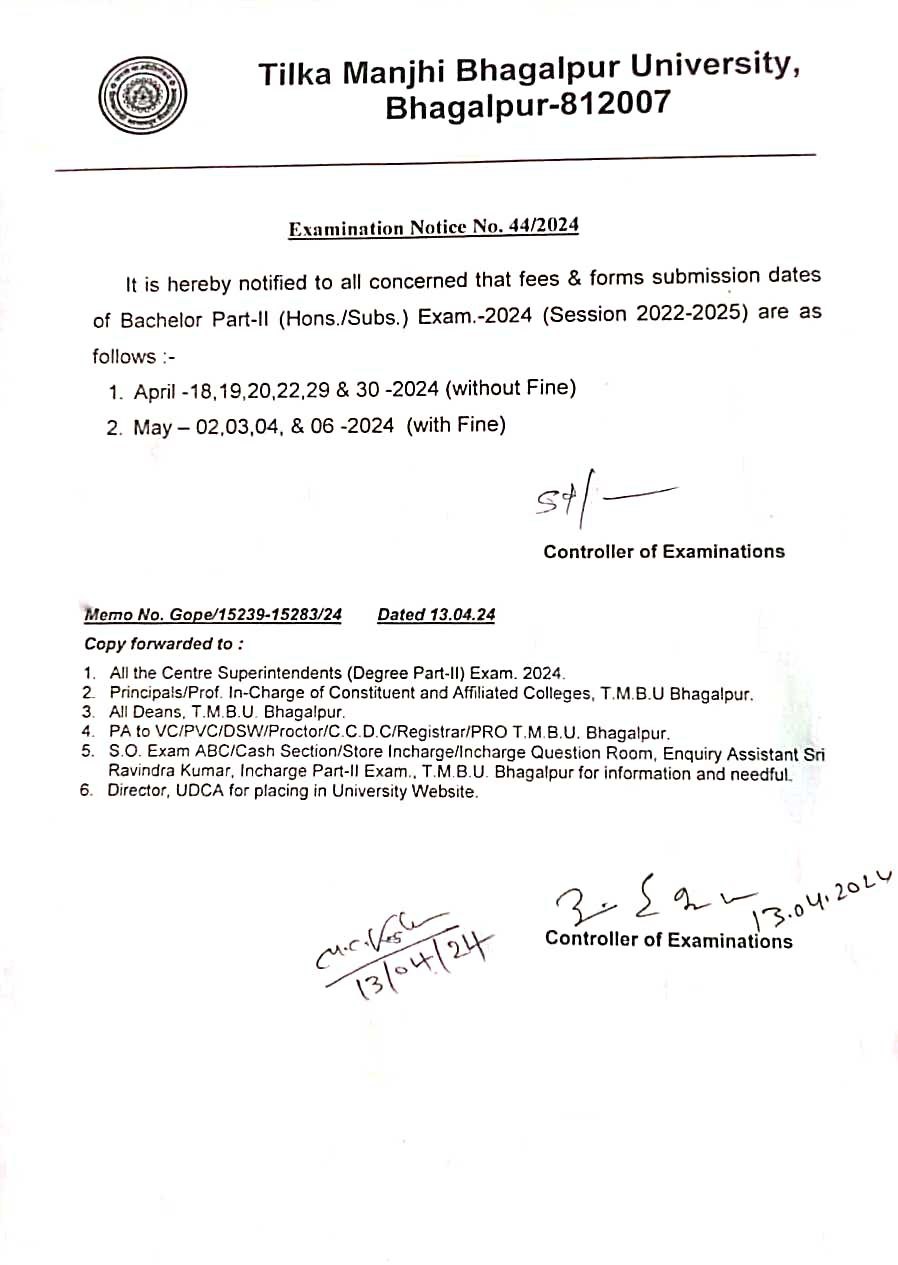 TMBU UG PArt 2 Exam 2024