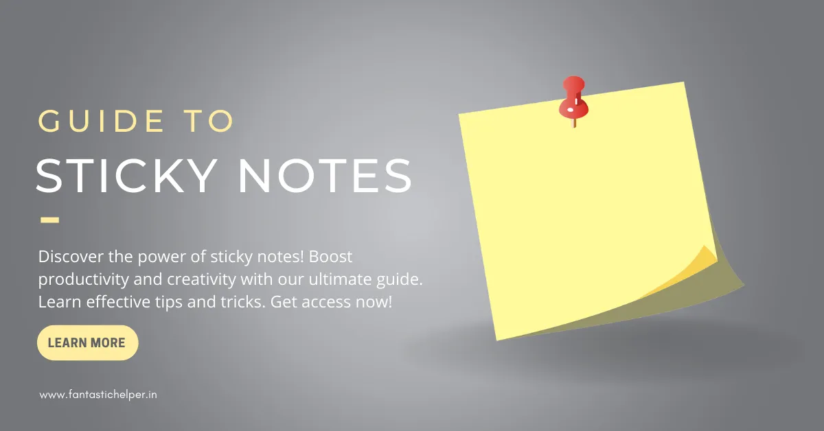 Discover the power of sticky notes! Boost productivity and creativity with our ultimate guide. Learn effective tips and tricks. Get access now!